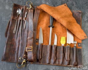 Chef’s Knife roll Dundee Patina